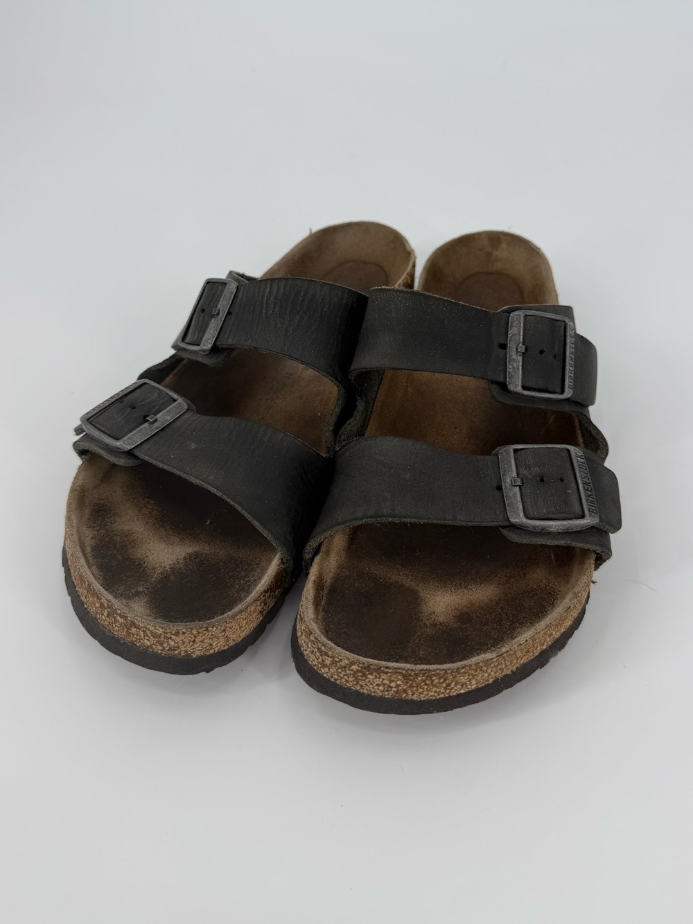 Birkenstock Arizona Leather Slide Sandal | Black | 41/42